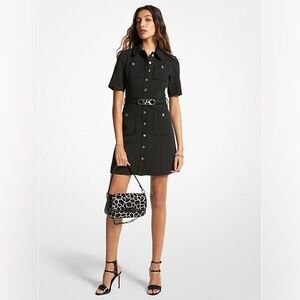 Michael Kors Stretch Crepe Utility Dress